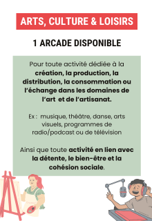 Photo de Cahier des charges Arcade Arts, culture et loisirs